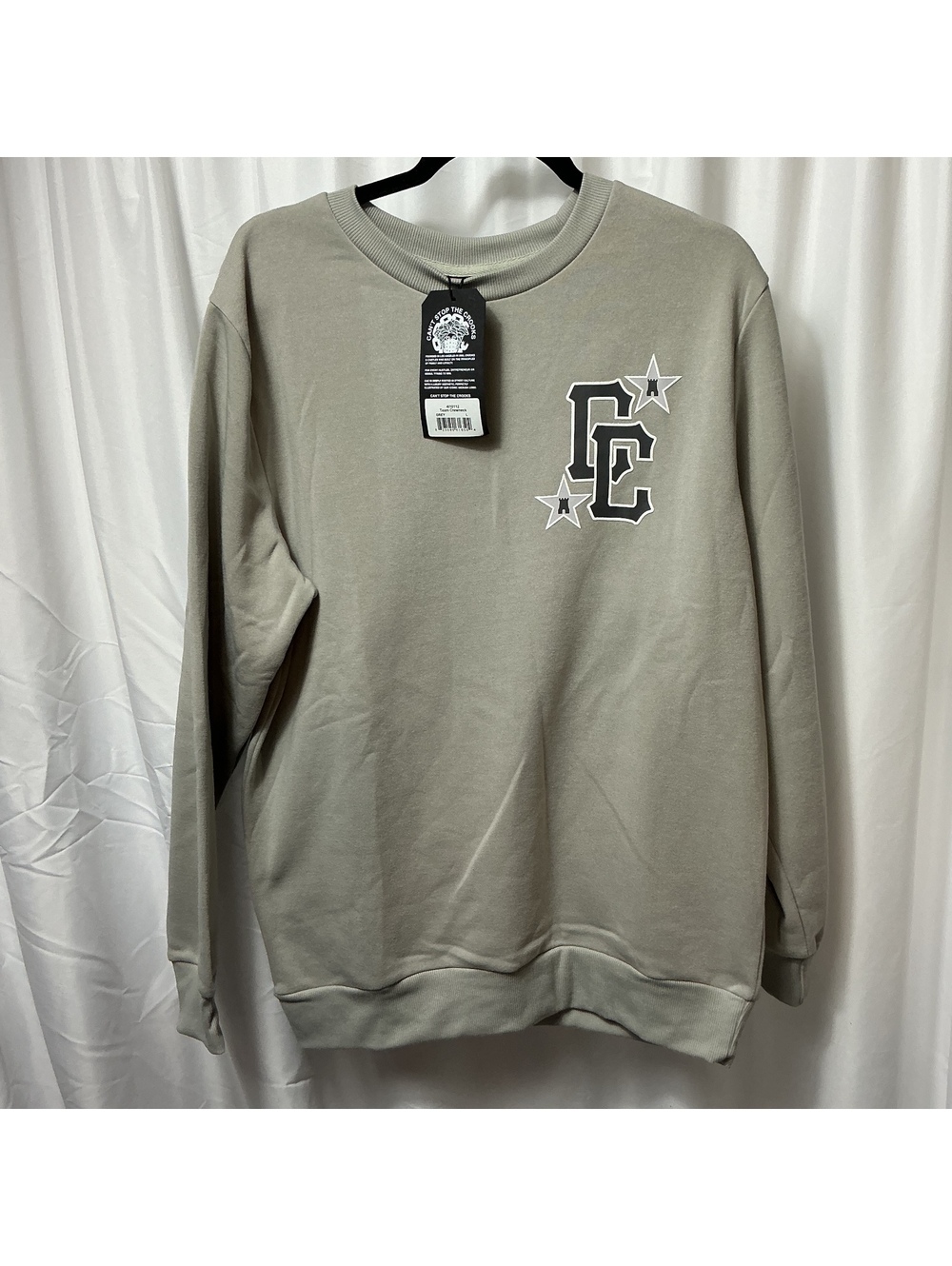 Crooks & Castles Team Crooks Sweatshirt Gray Men’s L NWT